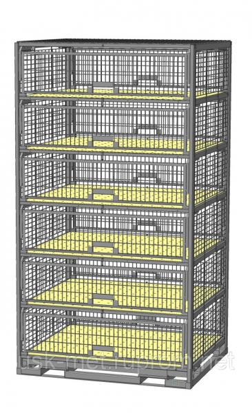 КОНТЕЙНЕРЫ ДЛЯ ПЕРЕВОЗКИ ПТИЦЫ СЕРИЯ КР 6 (молодняк индейки, родительское стадо, старка)